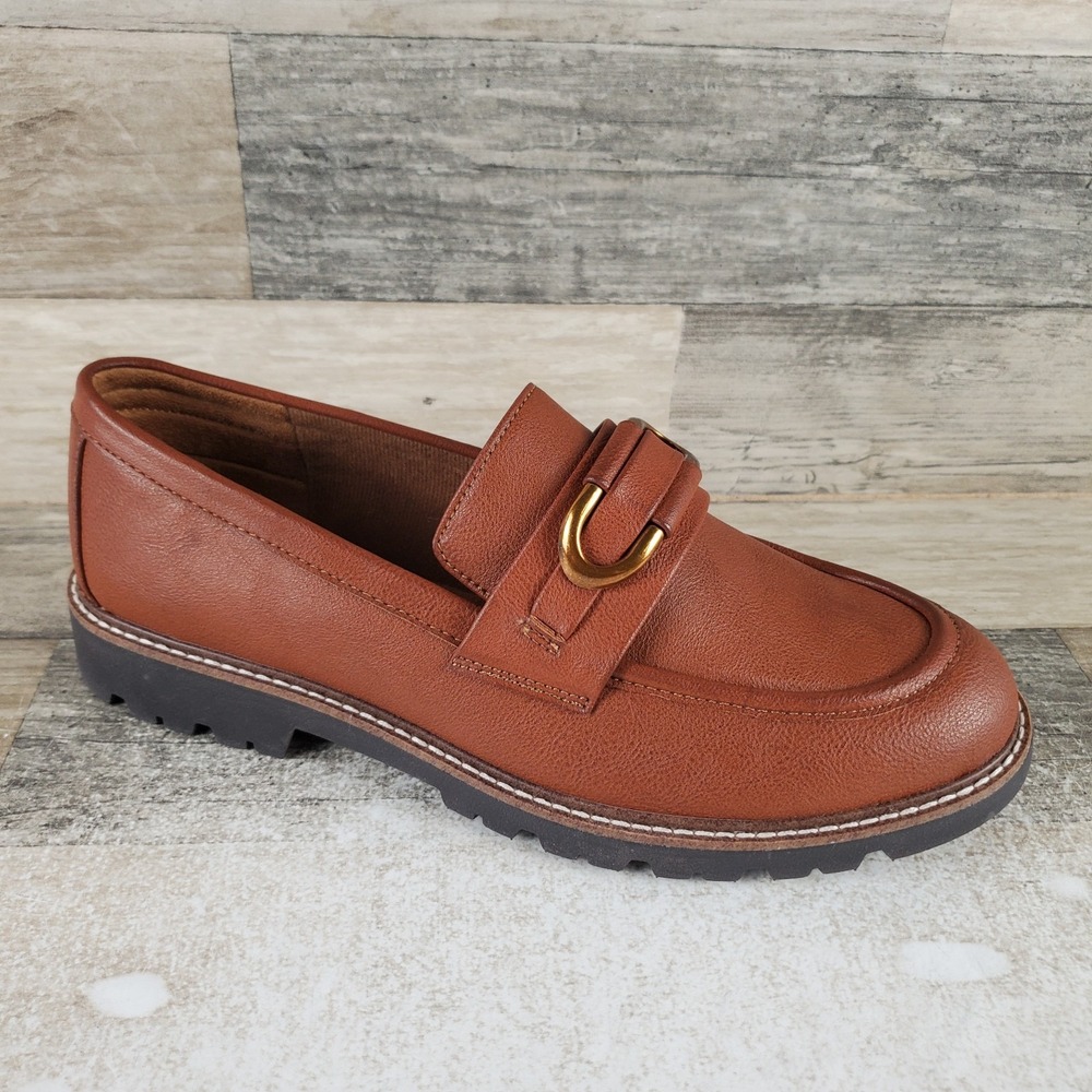 Eurosoft by Sofft Lola Womens Shoes Sz 9 M Brown Round Moc Toe Slip On Classic